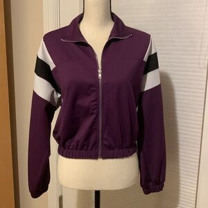Forever 21 purple bomber jacket